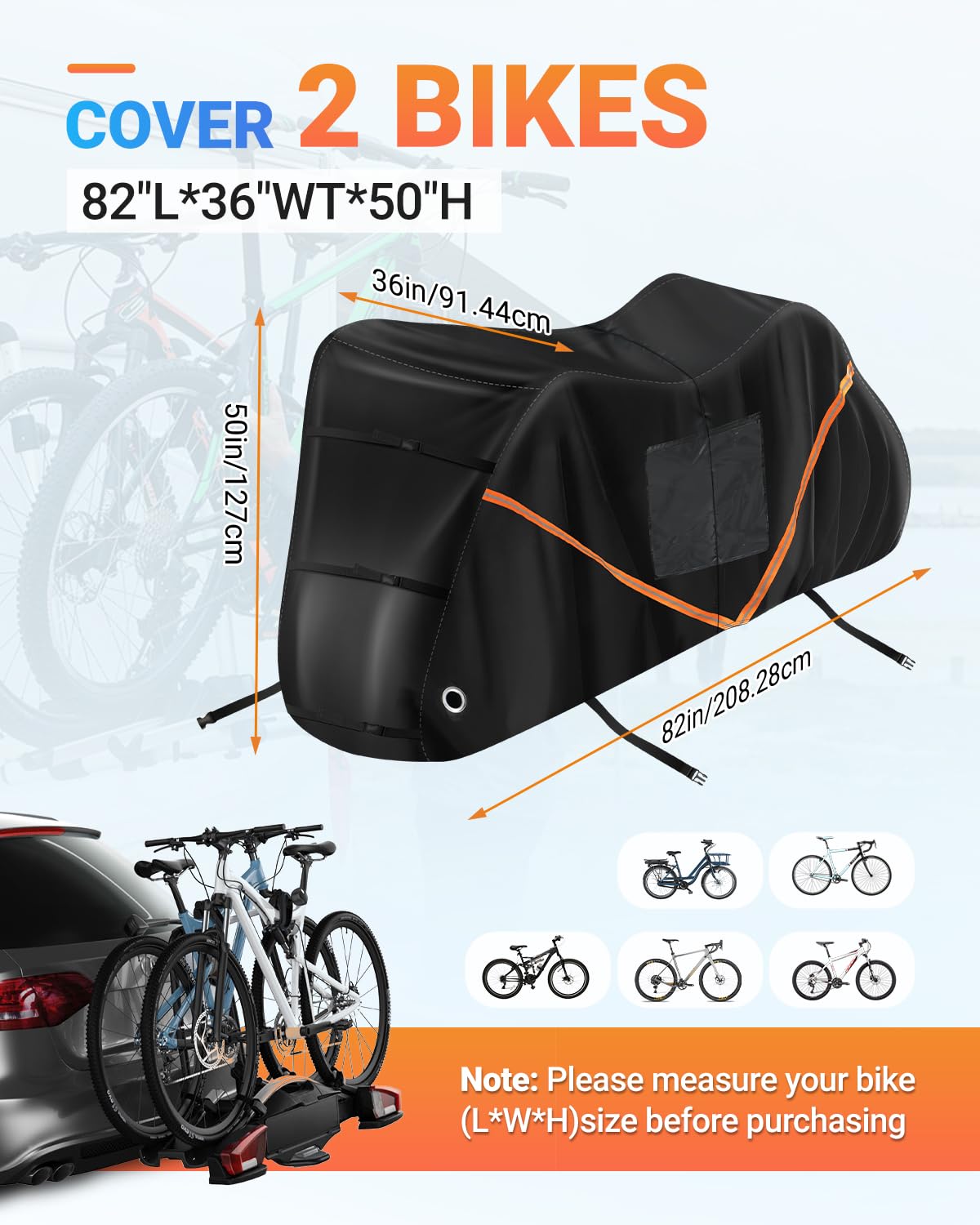 Fahrradabdeckung Schwarz - Elastische Staubschutz Hülle Für Mountainbike & E-Bike Im Innenbereich