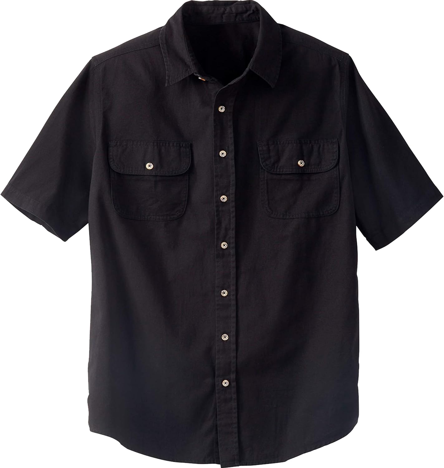 Boulder Creek by Kingsize Men's Big & Tall Short Sleeve Denim & Twill Shirt