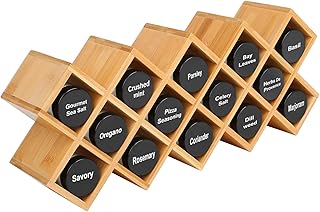 Esyhomi Bamboo Spice Rack, 4-Tier Countertop ...,