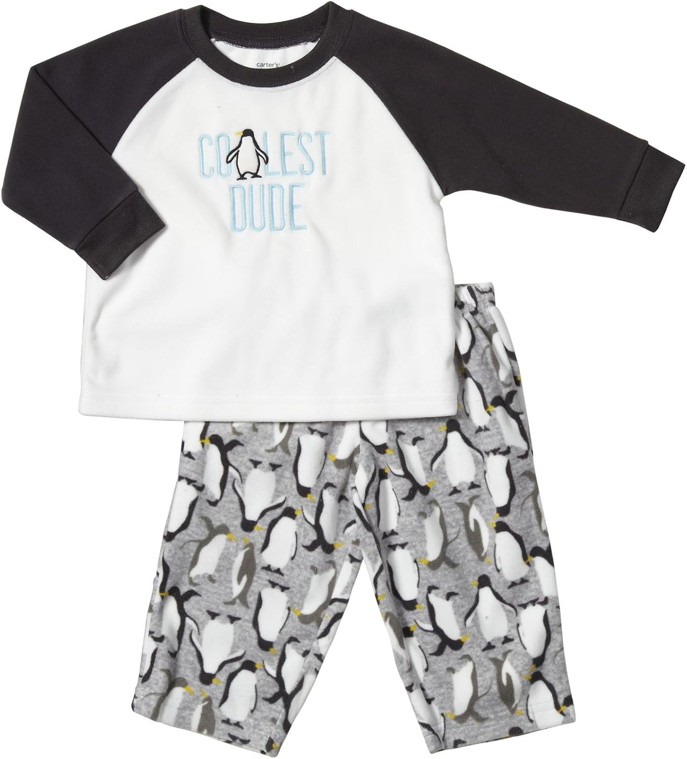 Carter's Baby Boys' 2 Piece Pant PJ Set (Baby) - Penguin - 12 Months