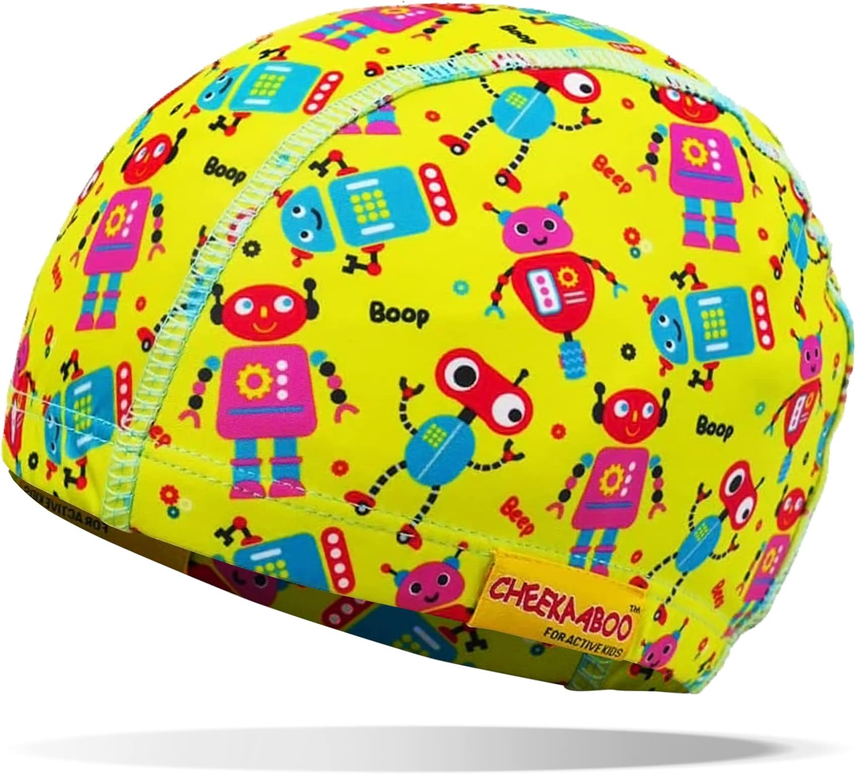 Cheekaaboo Swim Cap for Kids, Soft, Stretchable Spandex Swimming Hat, Quick-Dry Toddler and Kids Swimming Cap for 2-8 Years Old
