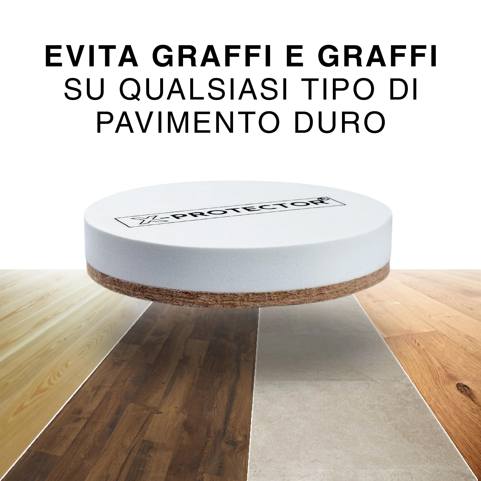 Scivoli in Feltro X-PROTECTOR – 8 Pezzi ⌀ 9cm per Superfici Dure e Elettrodomestici: Spostare Mobili Pesanti in Modo Facile!