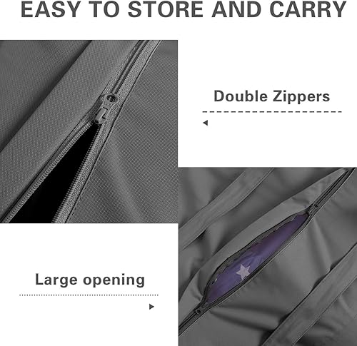 Miniatura 5 de Vailge Bolsa de almacenamiento para cojín de patio, resistente al agua, 60 pulgadas, para exteriores, rectangular, para muebles de patio, bolsa de