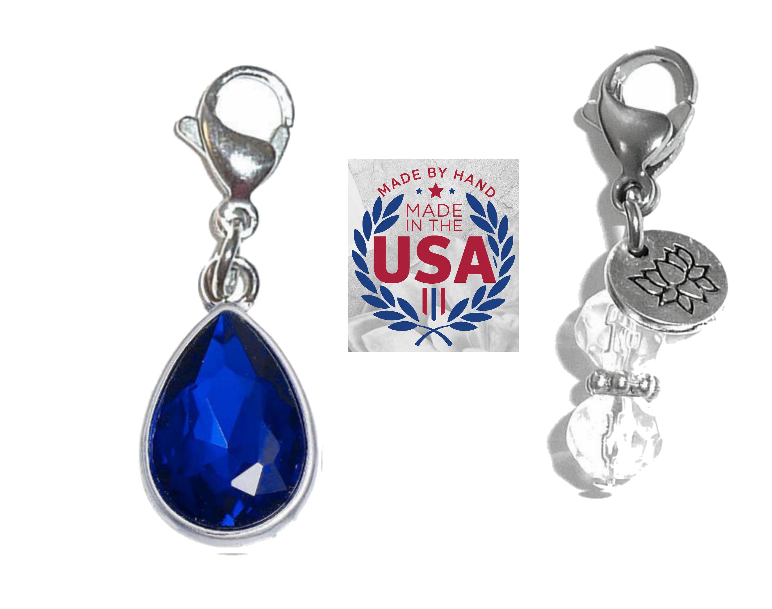 Hidden Hollow Beads Clip On Charm for Purse, Handbag, Keychain, Zipper Pull, Backpack, Jewelry Accessory, USA