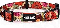 Vista 22 de KISSBAK Collar de perro para perros pequeños – Diseño especial lindo collar para perro hembra, suave, ajustable, elegante, floral, perrita S, flor