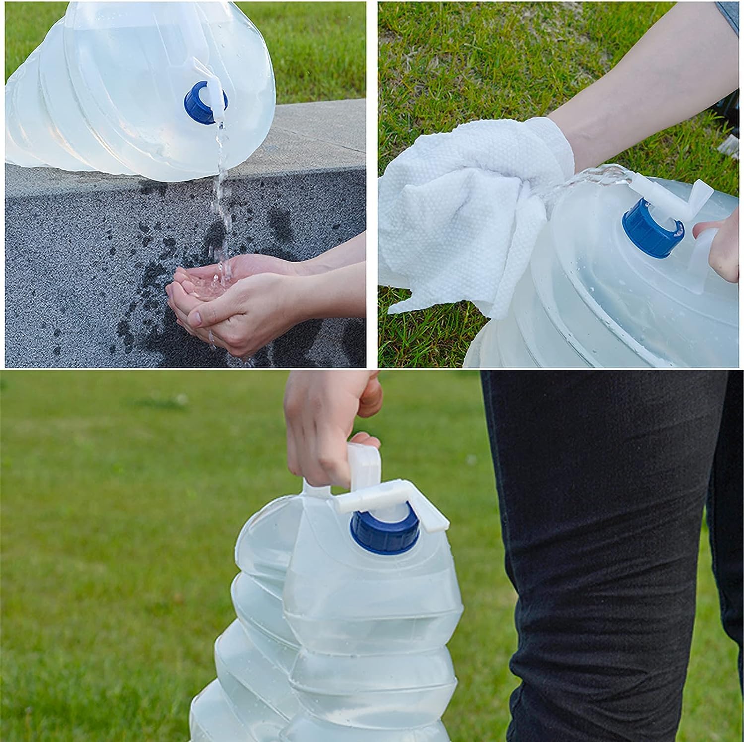 Récipient à eau, récipients à eau pour le camping, Seau de stockage d'eau pliable réservoirs de transport d'eau réservoirs de transport d'eau pliables portables for camping randonnée escalade pêche (t