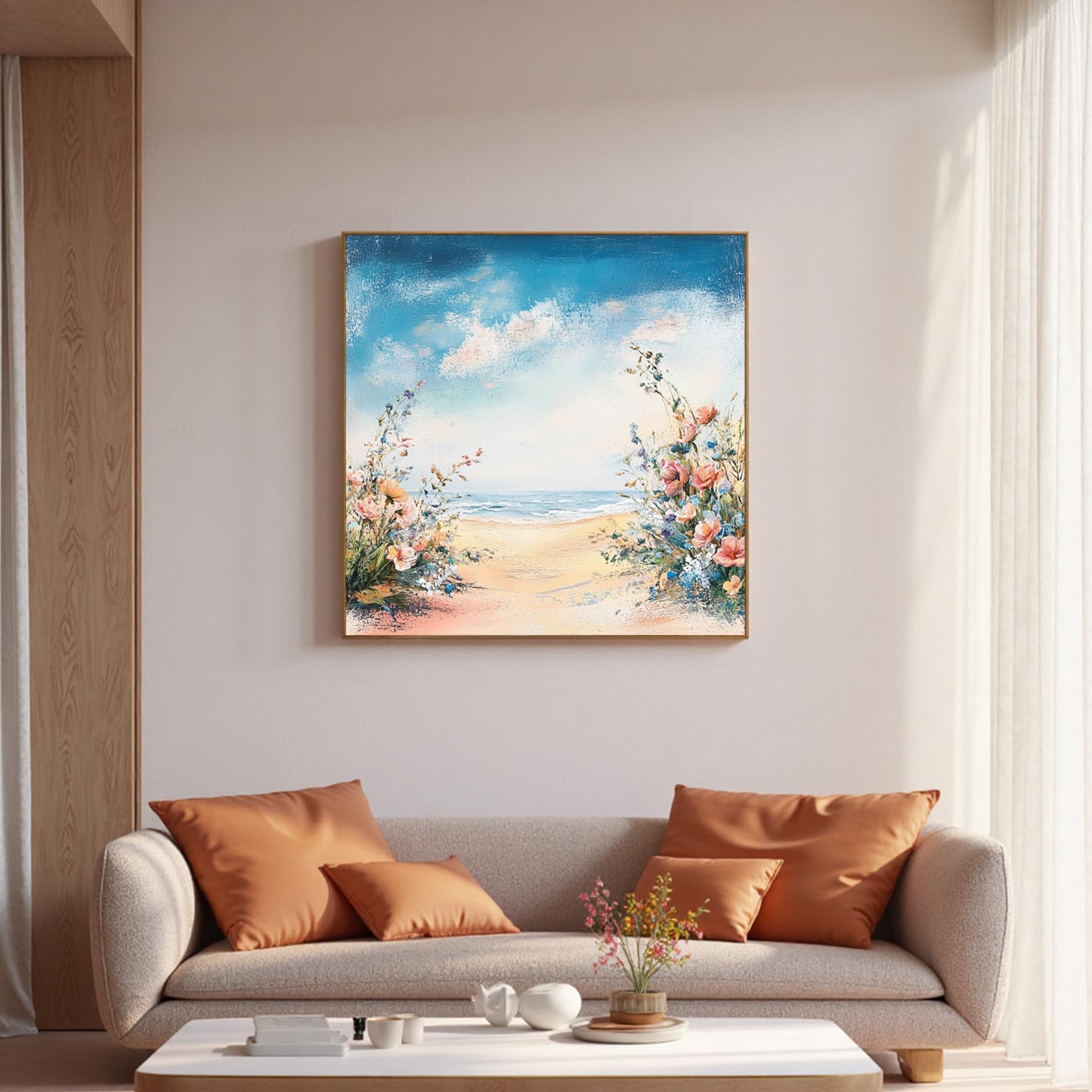 Xinpinzhou Canevas Broderie Point De Croix Kit Complet Adulte Debutant Compté Pré Imprimé Estampillé Moderne Débutant Avec Fils, Facile Tiger Animaux 11ct Cross Stitch Loisirs Créatifs Set 40x40 CM