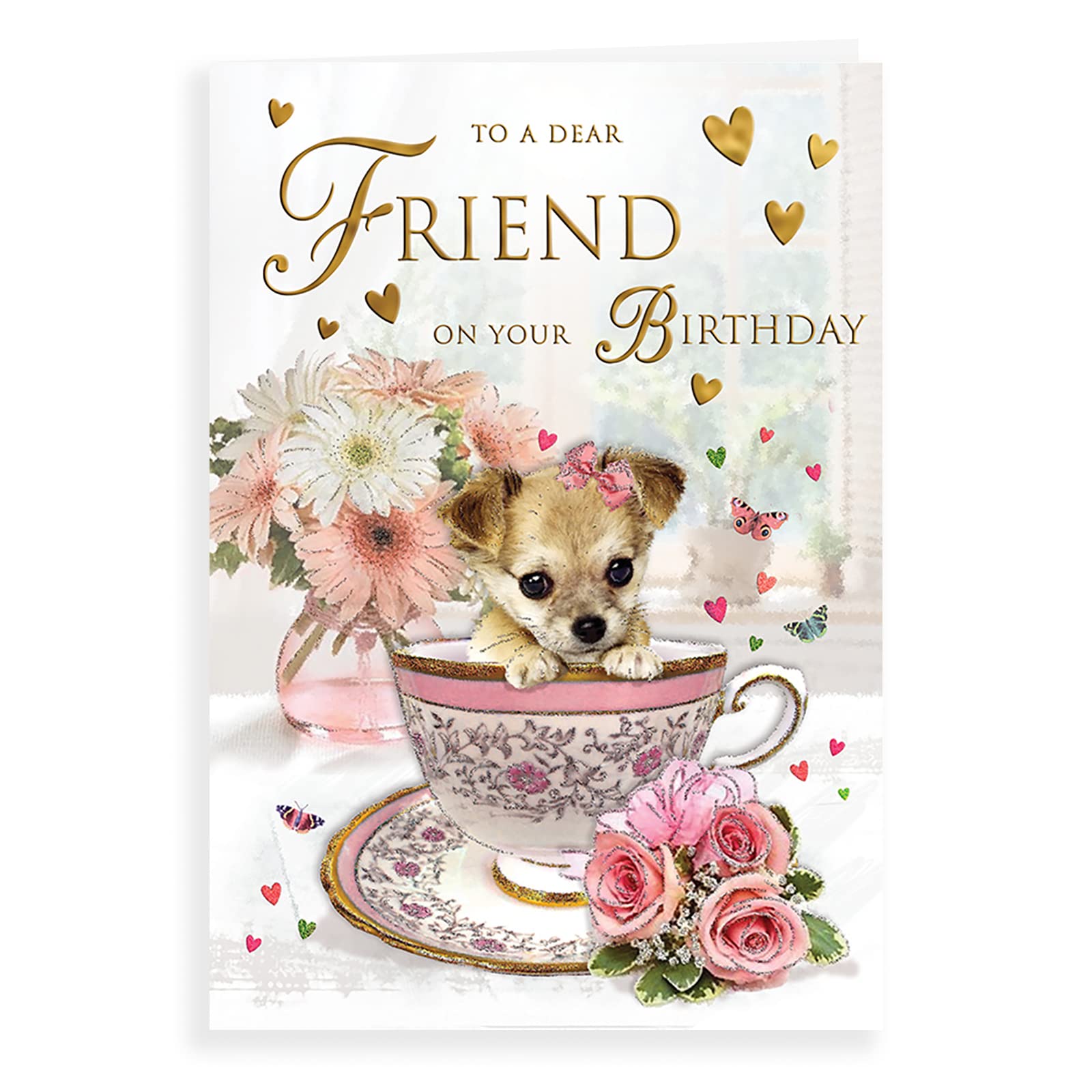 Traditional Birthday Card Friend - 9 x 6 inches - Regal Publishing