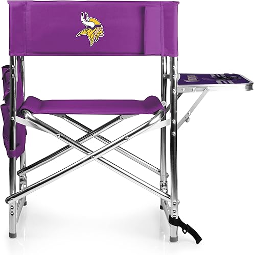 Miniatura 85 de PICNIC TIME NFL Unisex-Adult NFL Sports Chair with Side Table, Beach Chair, Camp Chair for Adults Negro