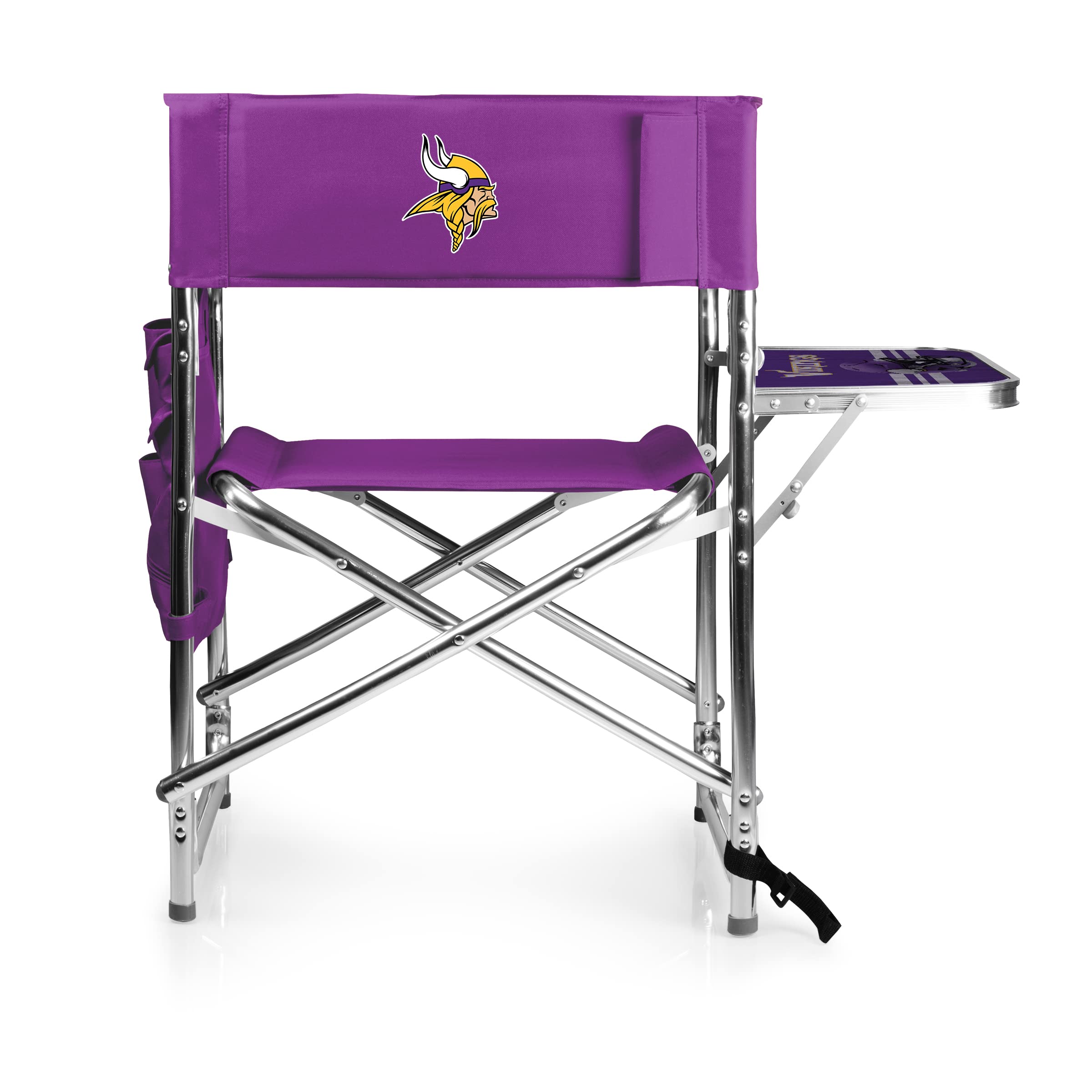Picnic TIME NFL Unisex-Adult NFL Sports Chair with Side Table, Beach Chair, Camp Chair for Adults
