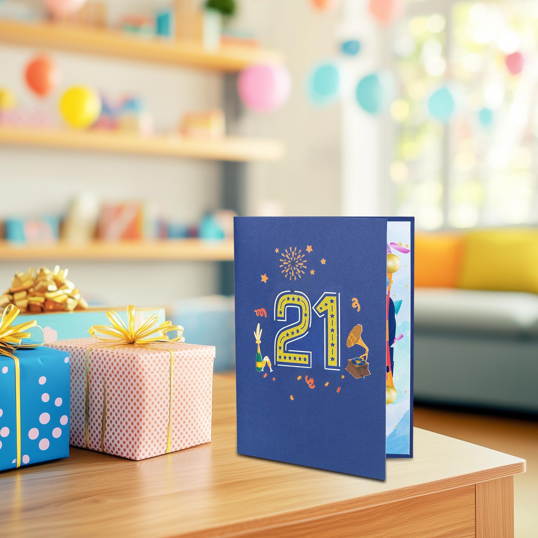 BIGLIETTI DI COMPLEANNO pop-up 3D viola bambino 3D ruota gigante