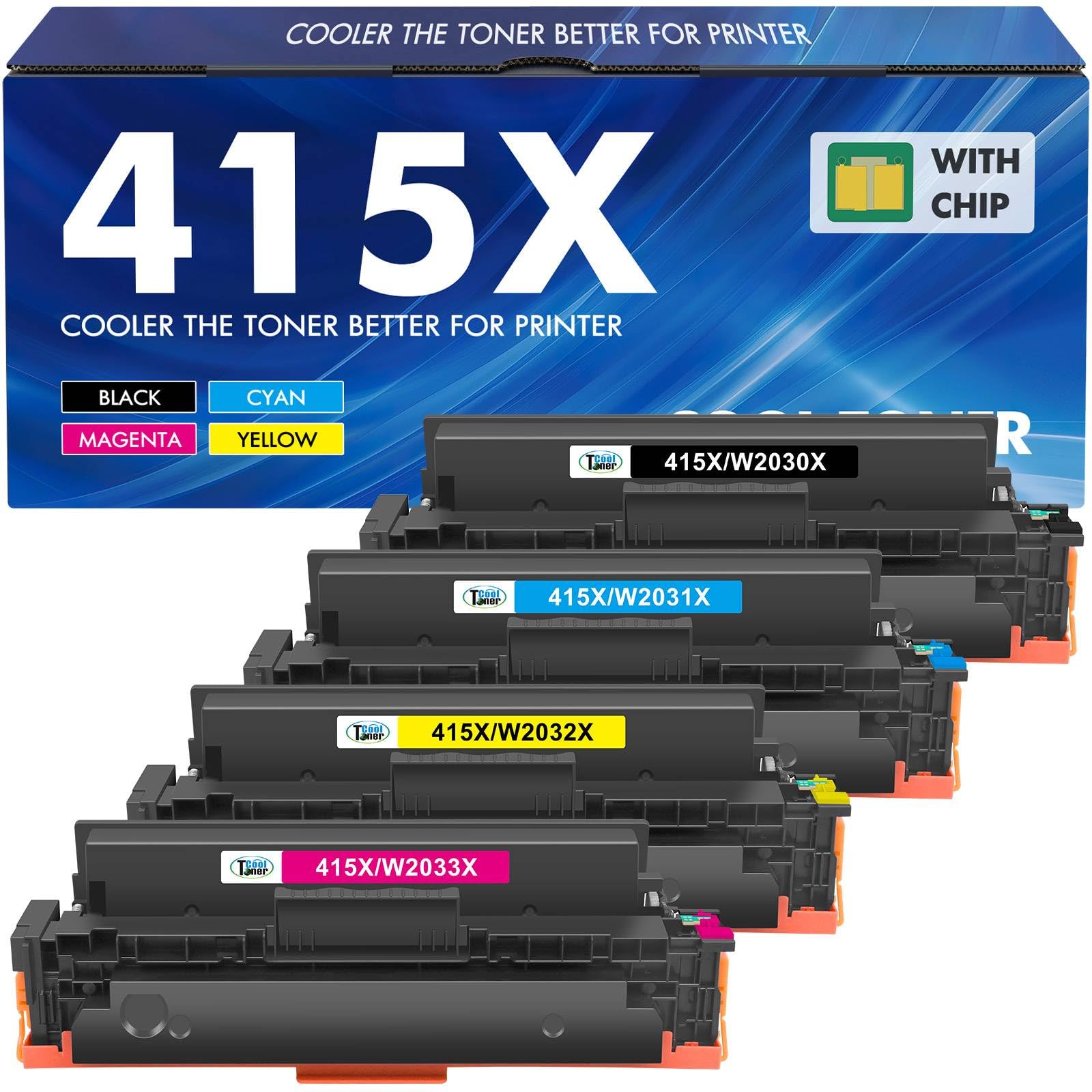 415X 415A MFP M479fdw Toner: Mit Chip Kompatible Tonerkartusche Ersatz für HP 415X Color LaserJet Pro MFP M479dw Toner M479fdw M479fnw M479fdn M454dw M454dn M479 W2030X W2031X W2032X W2033X 4PK