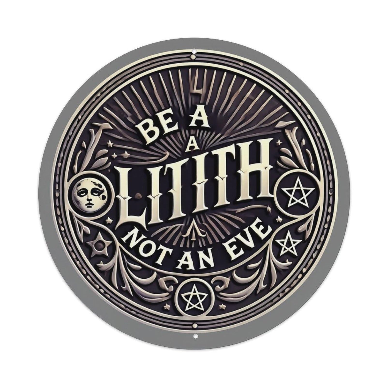 Jdyansheng Vintage Be A Lilith Not An Eve Tin Sign Metal Poster Metal Signs For Home Man Cave Bar Cafe Kitchen Laundry Room Wall Decorations 8X8 Inches