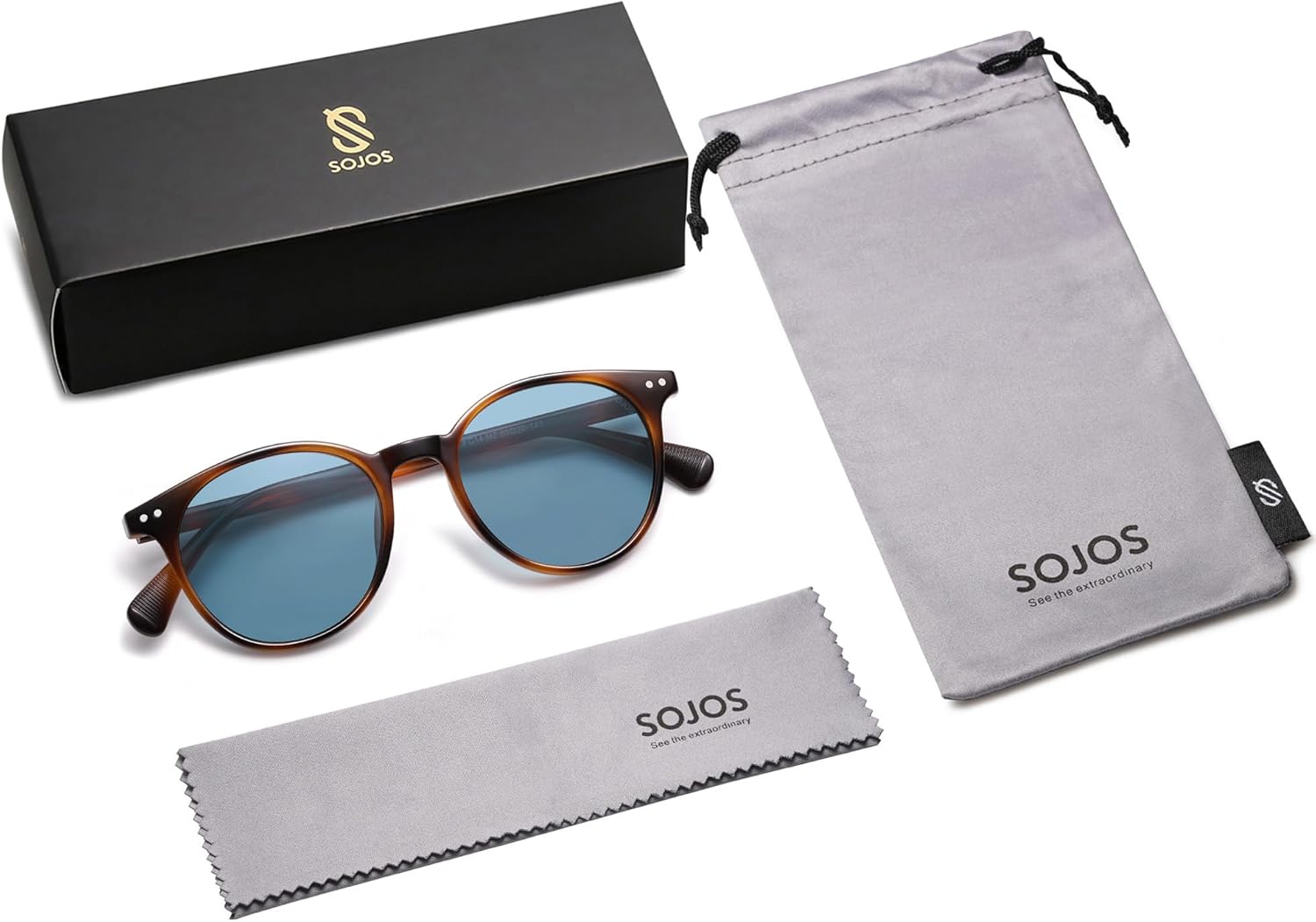 SOJOS Small Round Classic Polarized Sunglasses for Women Men Vintage Style UV400 Lens MAY SJ2113 - Image 6