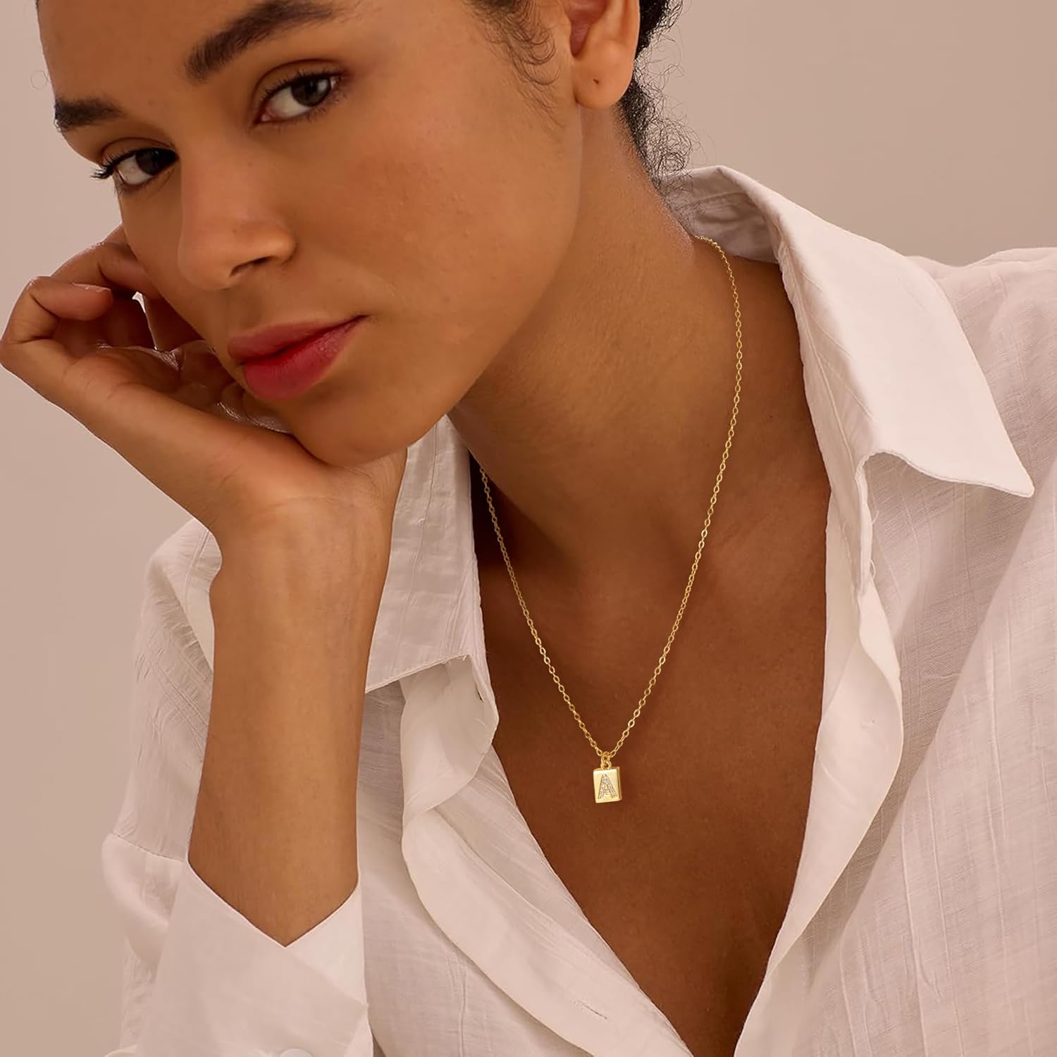 Initial Necklaces for Women Girls, 14K Gold Plated Letter Necklace Teen Girl Gifts Trendy Stuff Birthday Gifts Stocking Stuffers for Teen Girls Women Jewelry - Image 2