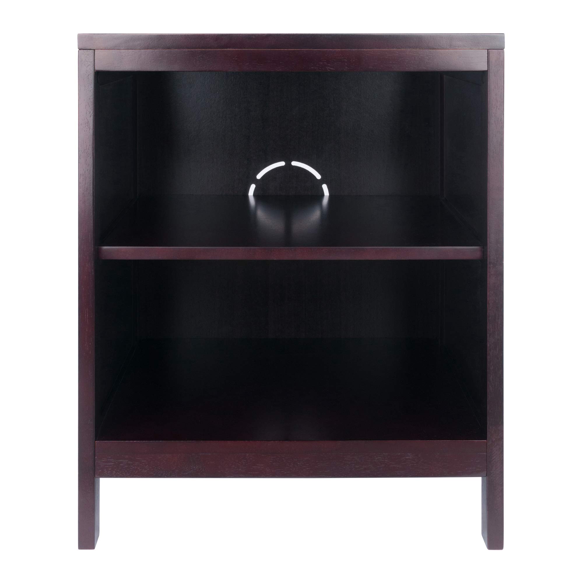 Mobile TV Winsome Wood Hailey - Piccolo, Legno Massello, Finitura Espresso, 2 Ripiani