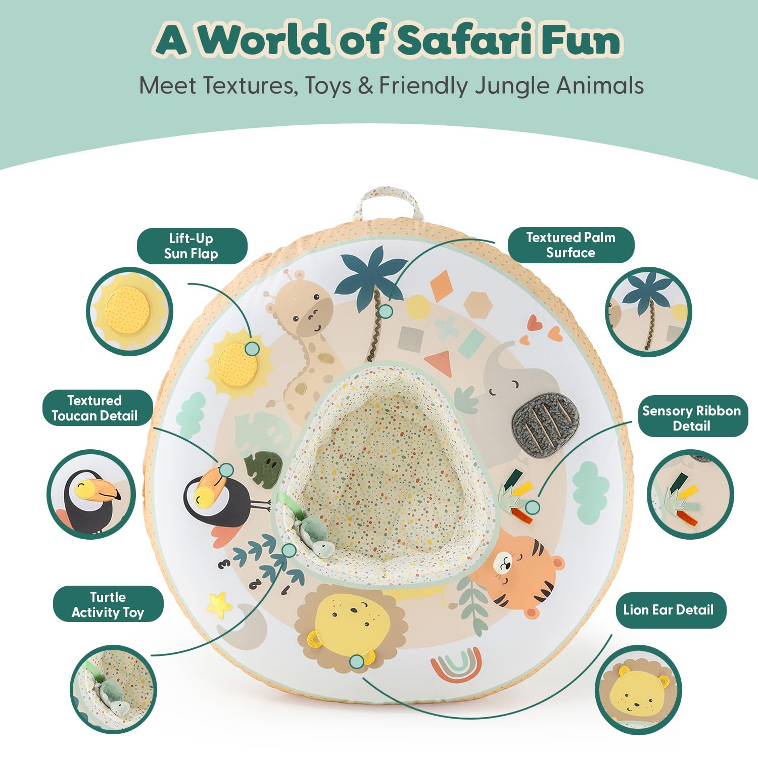 The Peanutshell Centro attività Play Ring - Safari beige | Gioca Anello Beige Safari