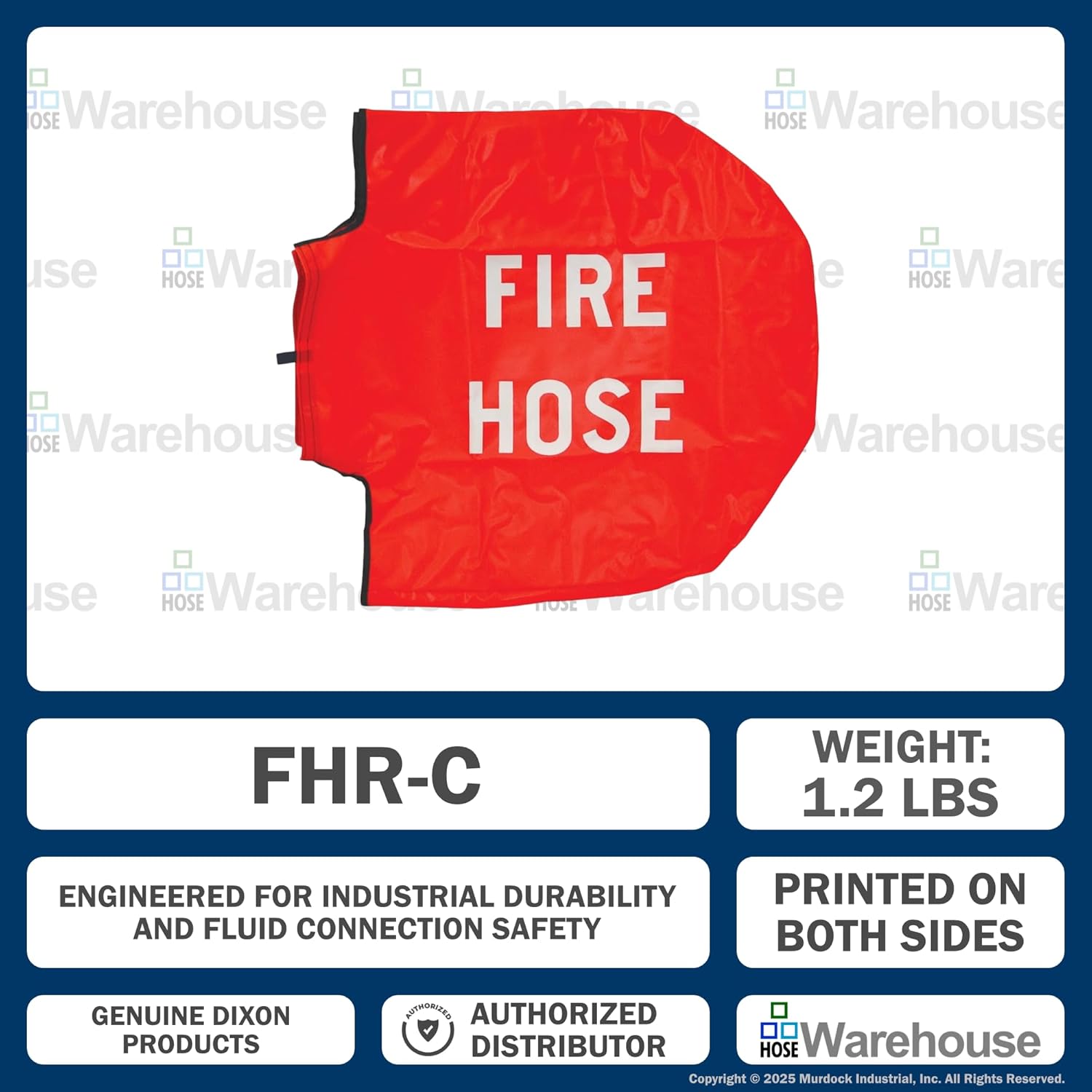 Genuine Dixon FHR-C Style V Swing-Type Hose Storage Reel Cover, Molded Vinyl Hood, Fits V-Series Hose Reels, UV‑Resistant, Durable Protection