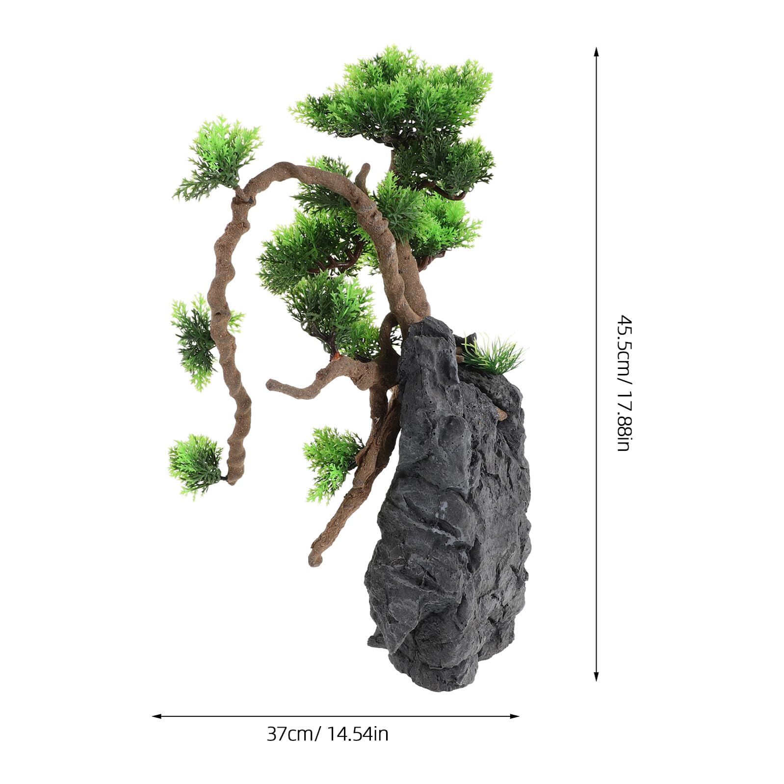 Lurrose Plantas Artificiales para Acuarios Decoración de Bonsái para Peceras Árboles Pequeños para Paisajismo de Peceras Vegetación Segura para Peces Betta Accesorios Resistentes al
