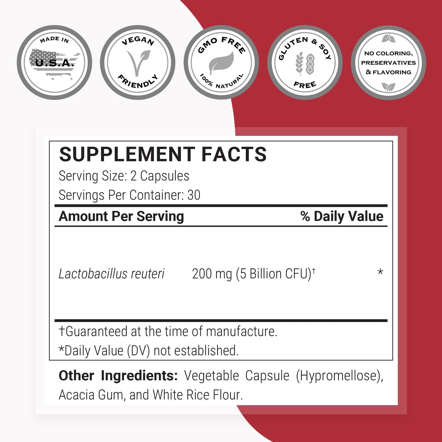 Supersmart - Lactobacillus Reuteri 5 Billion CFU per Day - Probiotic Supplement | Non-GMO & Gluten Free - 60 DR Capsules - Image 4