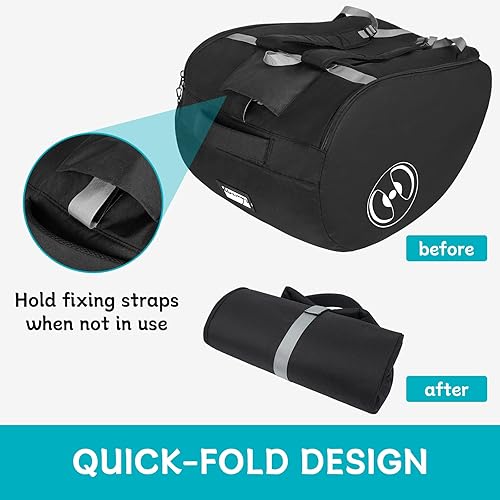 Miniatura 5 de YOREPEK Bolsa de viaje acolchada para asiento de automóvil para avión, compatible con cochecito de asiento de automóvil Doona, bolsa acolchada para