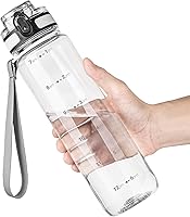 OLDLEY 32oz Motivational Water Bottle with Time Marker & Chug Lid - Leakproof BPA-Free Tritan, Strap for Gym, School, Travel