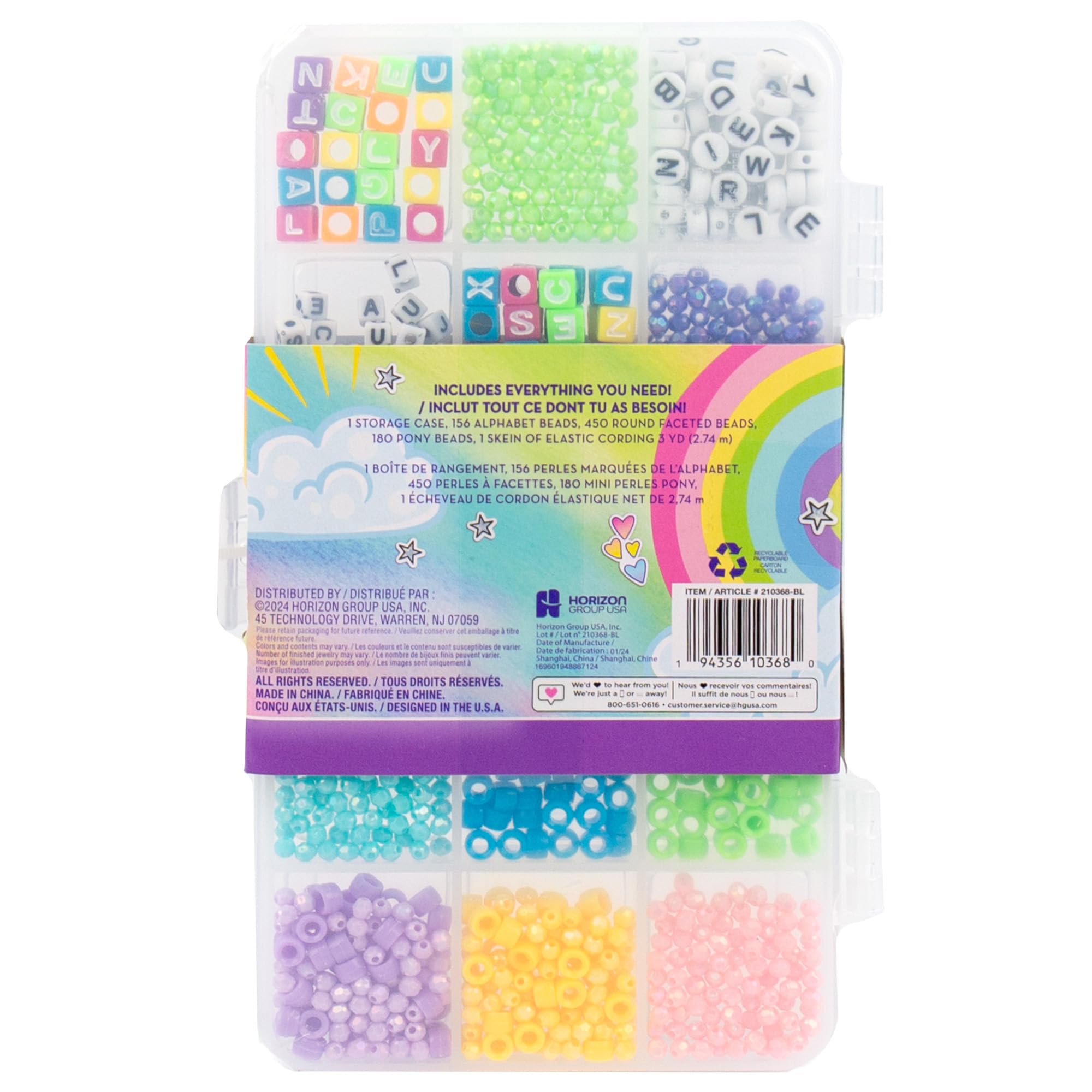 Just My Style Vivid Rainbow Jewelry Set, Over 600 Beads For