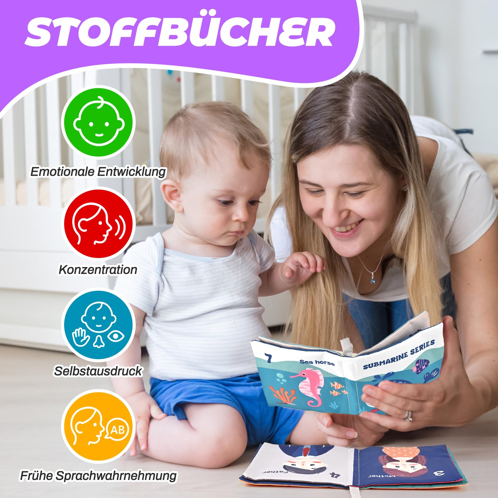 Wooderma Montessori giocattolo in legno a partire da 1 anno
