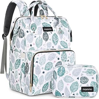 MAMMA Diaper Bag for Mothers for Travel | Baby Bag for Mother Travel, Diaper Bags for Mom and Hospital Bag for Delivery Women Includes Small Diaper Handbag for Day Outings with 9 Month Warranty