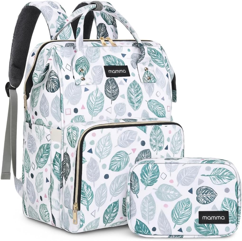 MAMMA Diaper Bag for Mothers for Travel | Baby Bag for Mother Travel, Diaper Bags for Mom and Hospital Bag for Delivery Women Includes Small Diaper Handbag for Day Outings with 9 Month Warranty