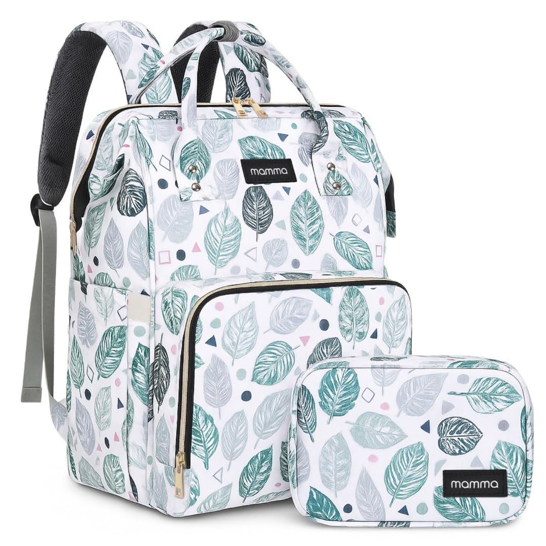 MAMMA Diaper Bag for Mothers for Travel | Baby Bag for Mother Travel, Diaper Bags for Mom and Hospital Bag for Delivery Women Includes Small Diaper Handbag for Day Outings with 9 Month Warranty