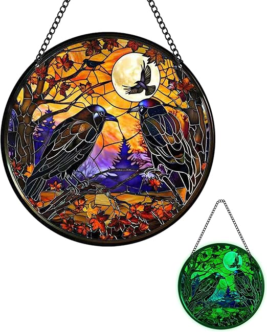 REAIJUNPIN Glow in The Dark Halloween Wall Decor,Luminous
