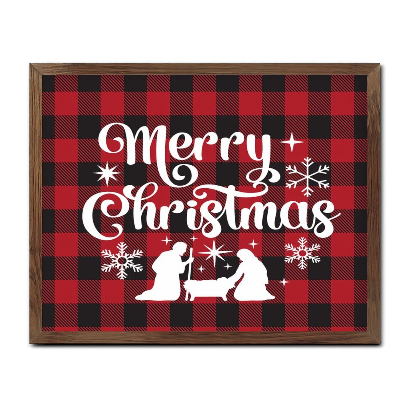 Panneau en bois pour habiller un mur vide à Noël 40x50 cm