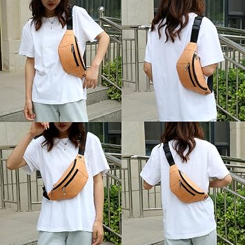 Fanny Pack for Men & Women, Fashion Waterproof Waist Packs with Adjustable Belt, Casual Bag Bum Bags for Travel Sports Running.