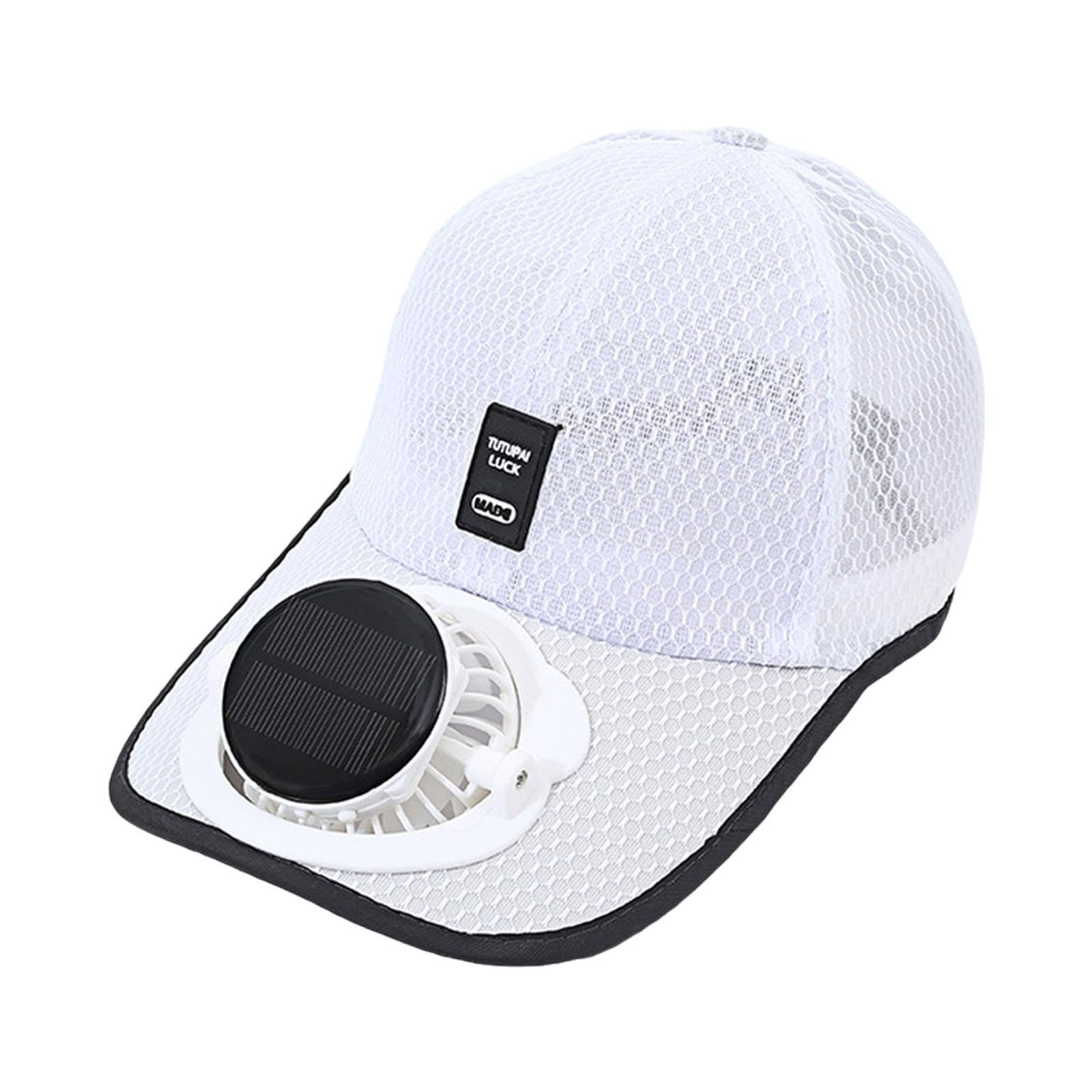 CALANDIS Sun Visor Hats with Fan Cooling Fan Hat Solar Or USB Charging Detachable Fan White | Hats | Womens Accessories | Clothing, Shoes & Accessories-image-40