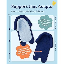 GoldBug Baby & Toddler 2-in-1 Car Seat Head Support - Blue