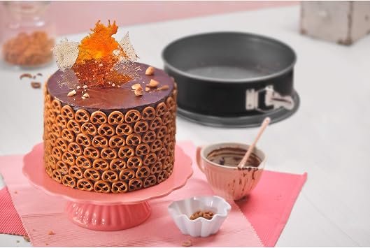 ORIGINAL KAISER Inspiration clamp cake mold, 26 cm, round, flat base, round cake mold, non-stick coated, leak-proof