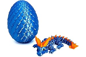 3D Printed Baby Crystal Dragon with Egg: Your Mystical Desktop Companion