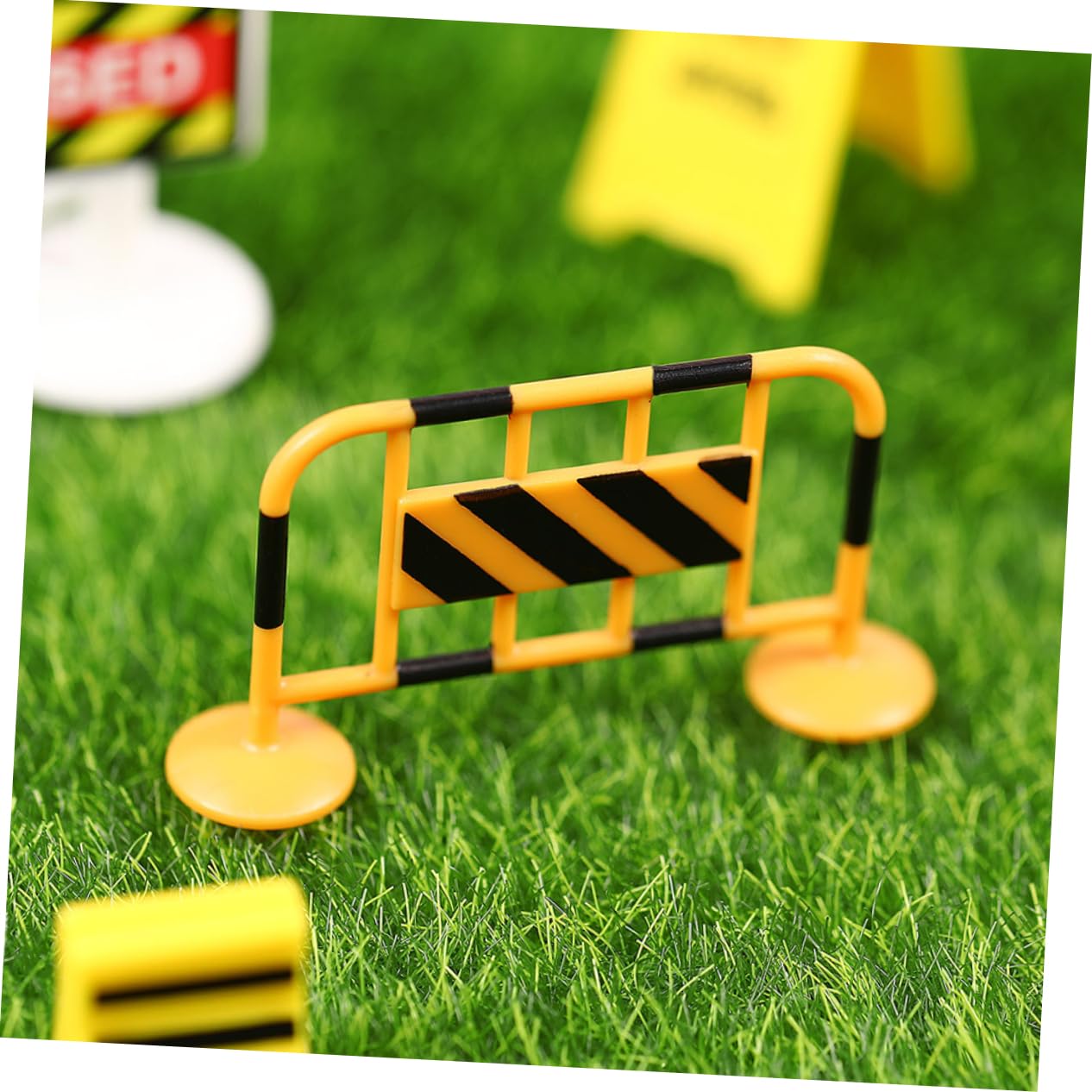 Totority 24Pcs Traffic Cognitive Educational Road Cones Signs for Role Play Traffic Roadblocks Bright Colors for Outdoor Games for Imaginative Play