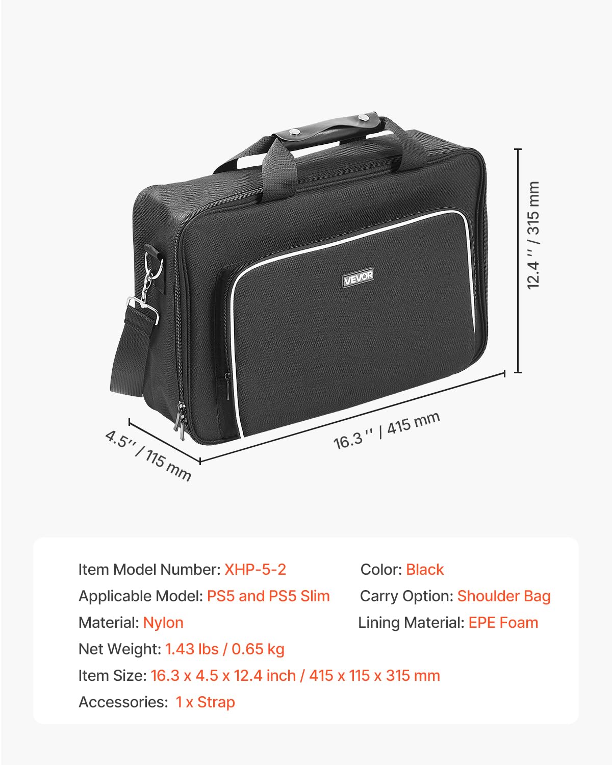 VEVOR Estuche de Transporte PS5