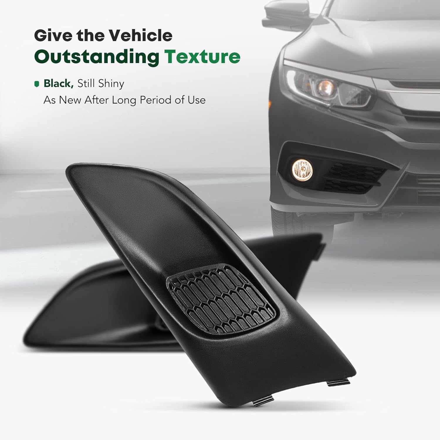 YHTAUTO Fog Light Cover Fits Chevrolet Sonic 2012-2016 Front Bumper Fog Light Bezel Trim Left Driver & Right Passenger Side