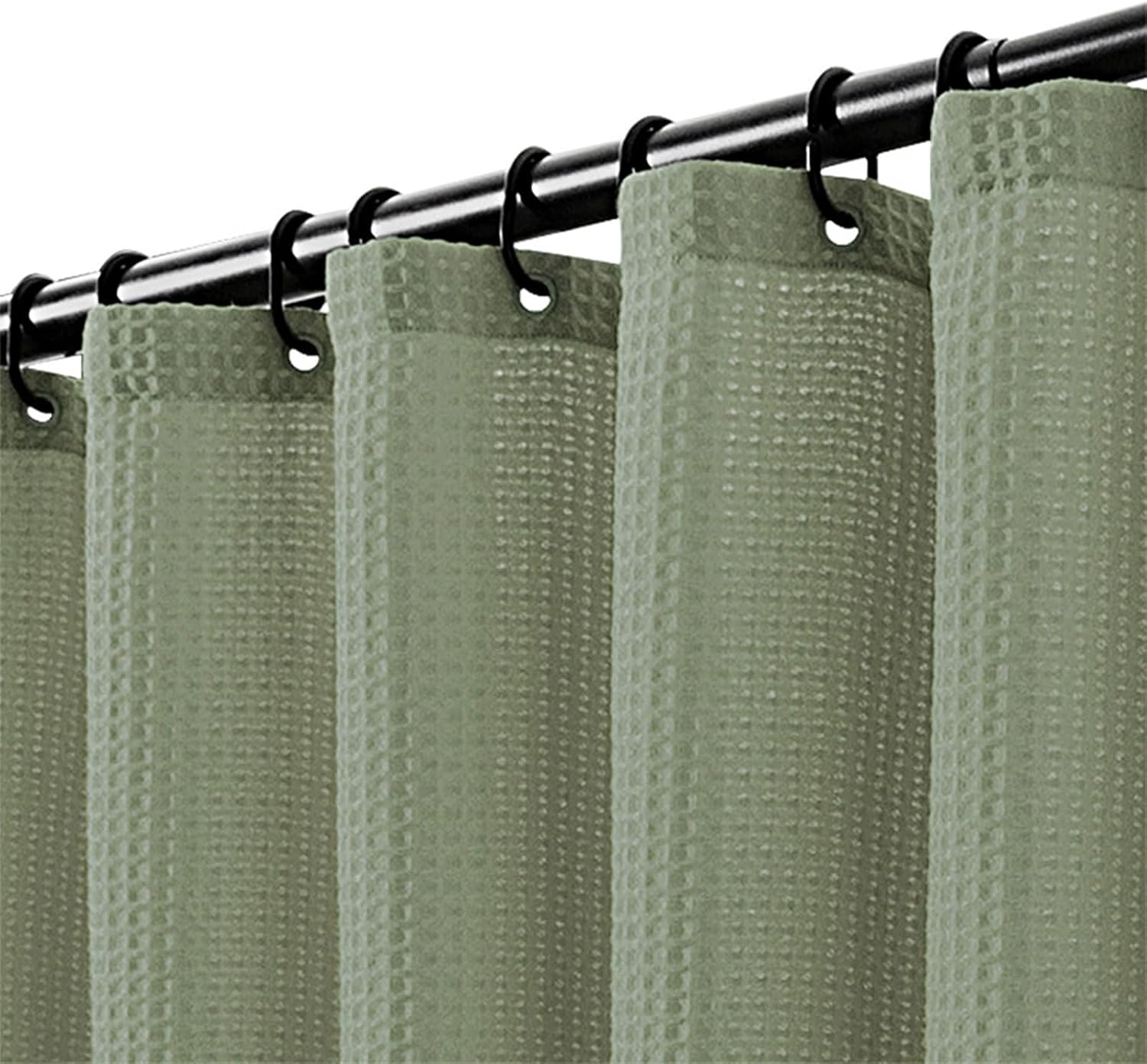 SRINKOC Sage Green Fabric Shower Curtain Liner Waterproof