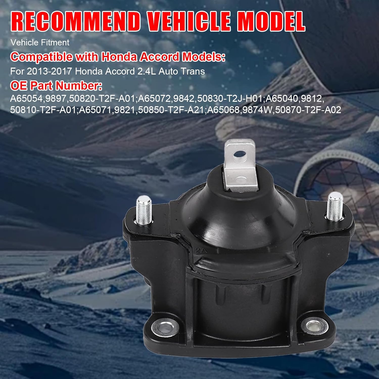 5Pcs Engine Motor Mount Set Compatible with Honda Accord 2.4L 2013 2014 2015 2016 2017 Replace # A65072 A65054 A65040 A65068 A65071