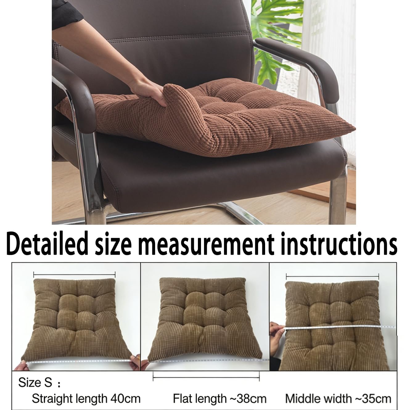 Lot de 2 coussins carrés en velours côtelé pour canapé, piano, jardin et maison - Pour salon, salle à manger, intérieur (violet, 38 x 38 cm)
