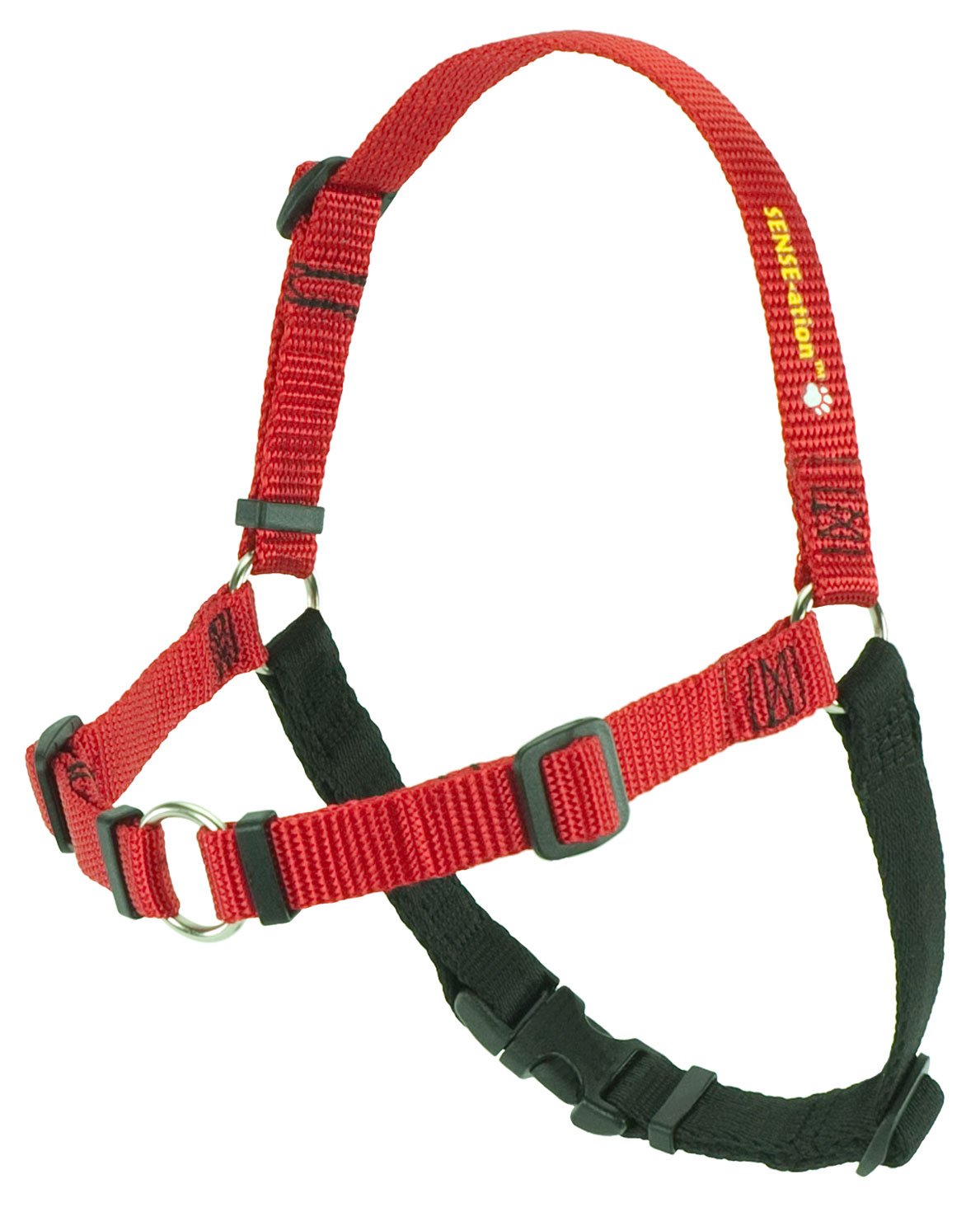 Harnais Softouch Sense-ation Small rouge et noir pour guider son chien