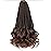 French Curl Crochet Hair 10 Inch French Curl Braiding Hair Crochet Braids with Curly Ends Short Ombre Goddess Box Braids Crochet Hair for Women French Curly Crochet Hair Extensions(7 Packs,T30)