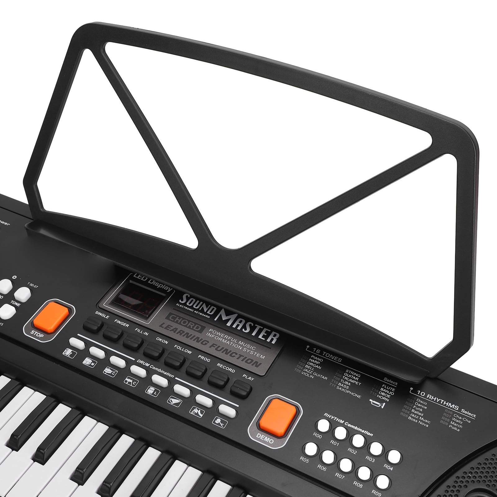 Przenośne Pianino Elektroniczne z 61 Klawiszami i Akumulatorem, Podwójnymi Głośnikami Stereo, funkcją AUX IN, Idealne dla Początkujących Dorosłych
