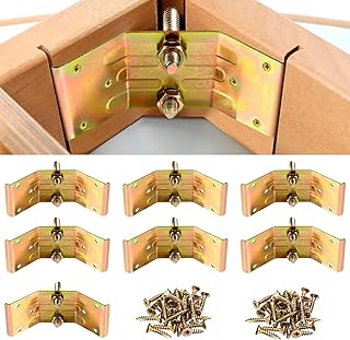 Pisman Table Leg Brackets Set of 8 Includes Screws,Table Leg Corner Bracket for Wood/Dining Table/Desk Legs/Bench Legs/Dining Repair Desks Hardware to Provide Strong Support for Legs and Skirts
