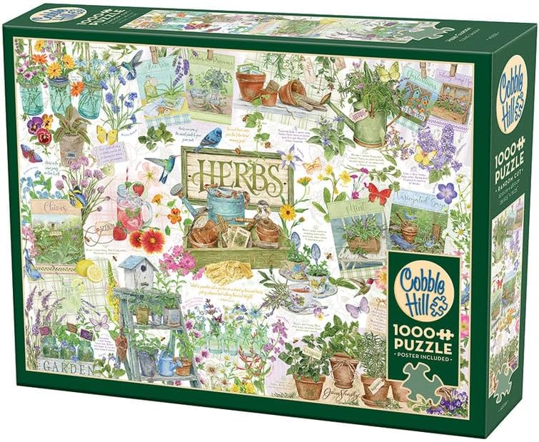 Cobble Hill 1000 Piece Puzzle - Herb Garden - Sample Poster Included