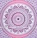 Plush Decor - Glorious Unique Shade Purple-pink Large Queen Boho Mandala Tapestry (215x 235 cms) Ombre Psychedelic Hippie Tapestries Medallion Urban Bohemian Hippy Wall Hanging Beach Blanket